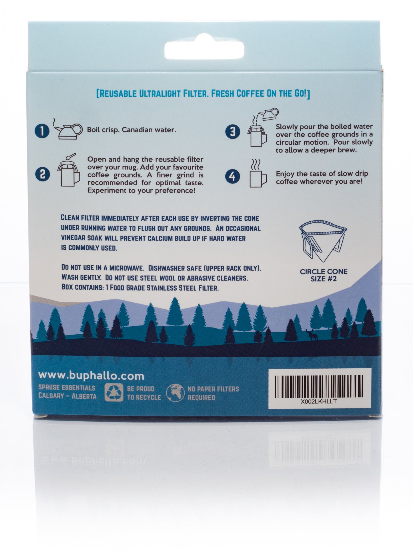 Stainless Steel Pocket Drip Filter - Circle Cone #2