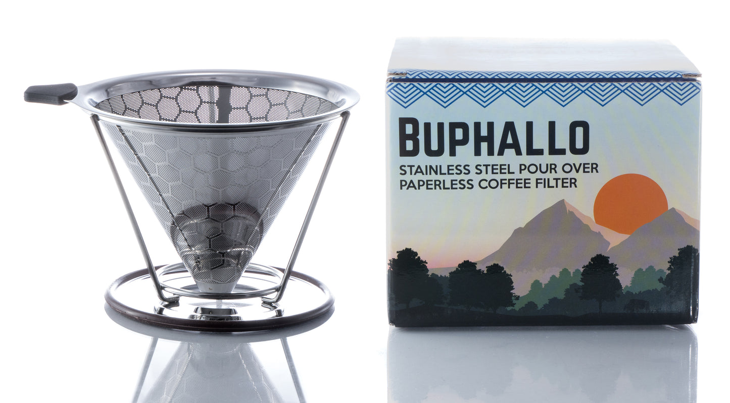 Buphallo Stainless Steel Pour-Over Coffee Filter